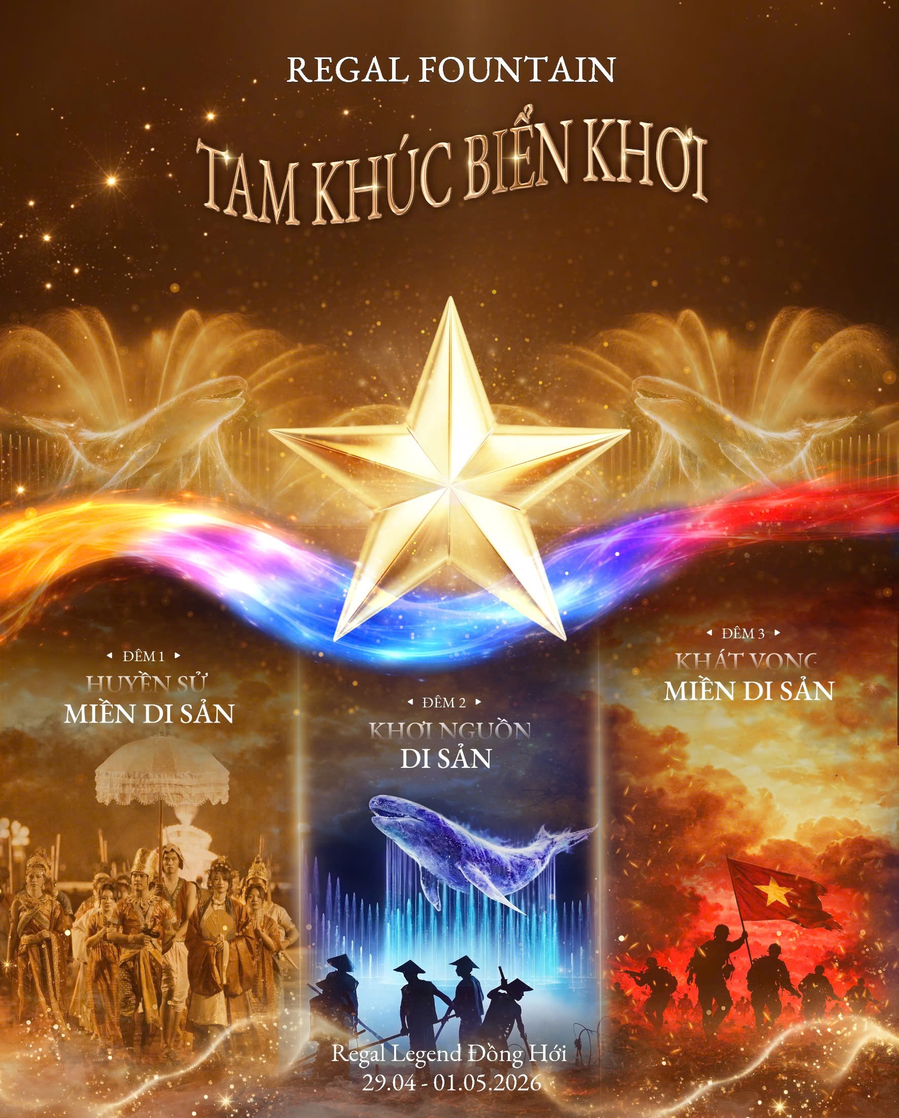 Đồng Hới: “Tam khúc biển khơi” – Show nhạc nước đẳng cấp quốc tế đầu tiên xuất hiện tại Việt Nam dịp lễ 30/4